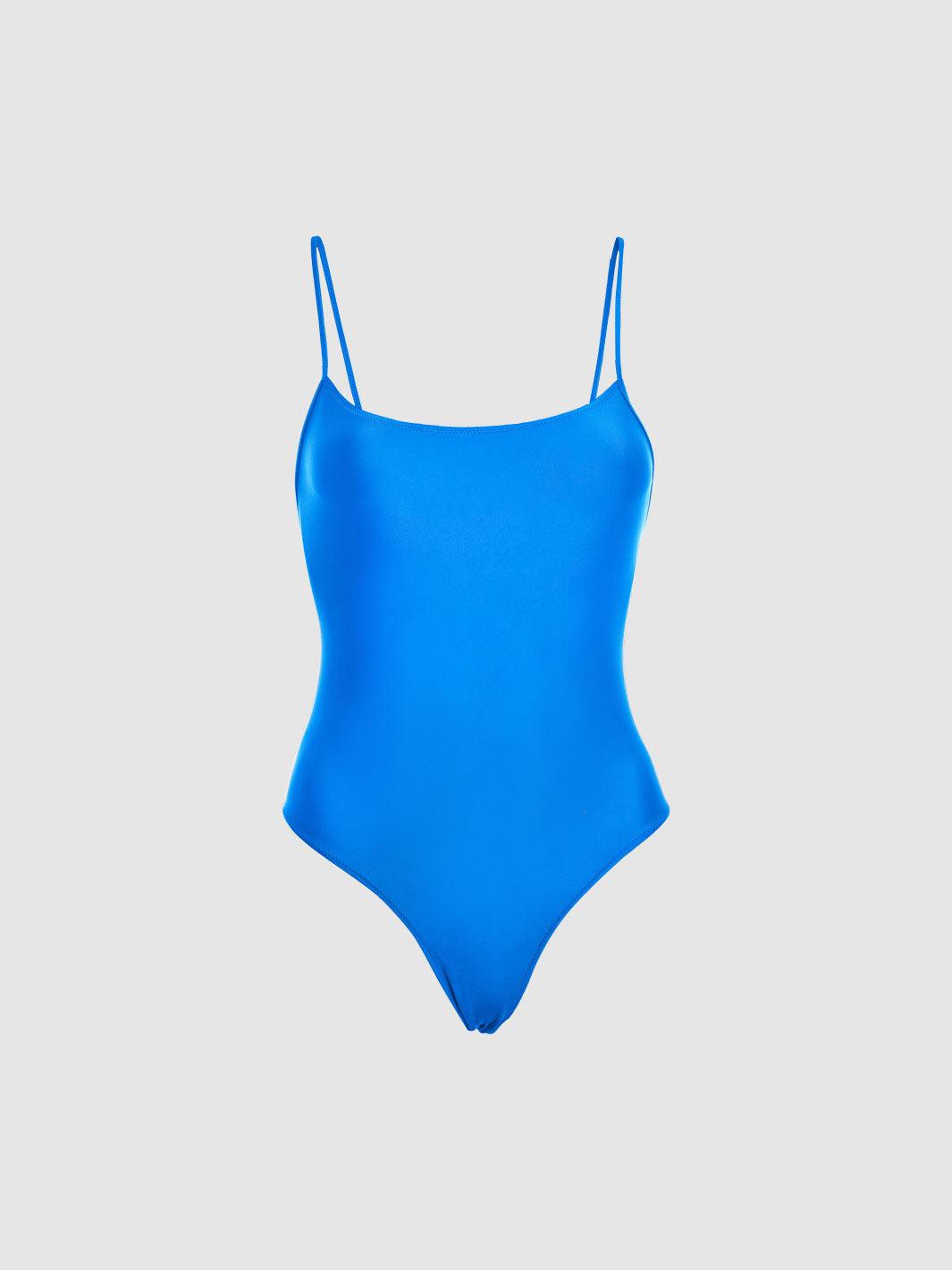 niki one piece swimsuit azure blue - masarà