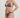 Woman wearing a gray bikini on a plain background