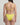 Yellow bikini with thin straps on a plain background