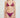 Woman wearing a purple bikini against a plain background