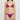Woman wearing a purple bikini against a plain background