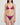 Woman wearing a purple bikini against a plain background