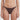 Brown bikini bottom worn by a person on a white background