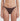 Brown bikini bottom worn by a person on a white background