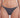 Person wearing dark gray bikini bottoms on a plain background