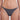 Person wearing dark gray bikini bottoms on a plain background