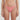 Person wearing a coral pink bikini bottom on a plain background