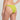 Person wearing a bright green bikini bottom on a plain background
