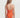Woman wearing an orange swimsuit on a white background