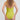 Person wearing a green swimsuit on a plain background