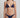 Navy blue bikini set on a plain background