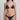 Navy blue bikini set on a plain background