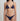 Navy blue bikini set on a plain background