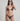 Woman wearing a brown bikini against a plain background