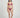 Woman wearing a purple bikini on a white background