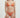 Woman wearing an orange bikini against a plain background
