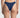 Navy blue bikini bottom on a plain background