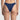 Navy blue bikini bottom on a plain background