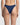 Navy blue bikini bottom on a plain background