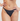 Person wearing black bikini bottoms on a plain background