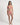 Woman wearing a pink bikini on a white background