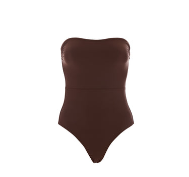 Costume Intero Bandeau Bambi Marrone Cioccolato