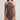 Brown halter neck swimsuit on a plain background