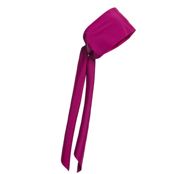 Side view of Pirate Headband in Grape Purple, an upcycled hair accessory made from regenerated nylon.