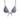 Blue and white geometric occhio print bikini top on a white background