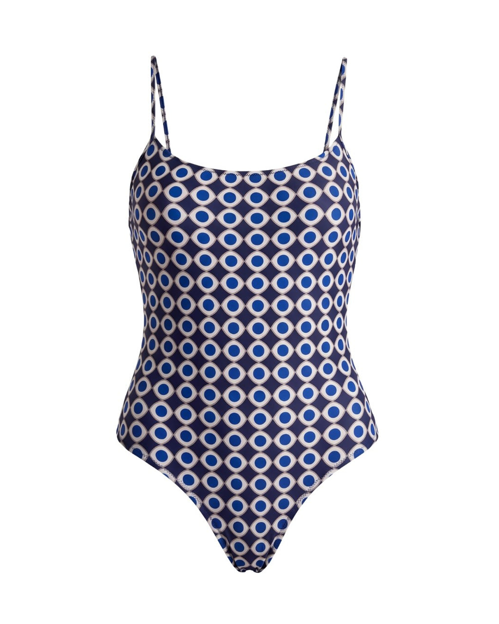 niki one piece tank in occhio geometric print