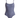 One-piece swimsuit with Blue and white geometric occhio print on a white background