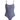 One-piece swimsuit with Blue and white geometric occhio print on a white background