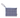 Navy blue pouch with white Blue and white geometric occhio print on a white background