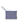 Navy blue pouch with white Blue and white geometric occhio print on a white background