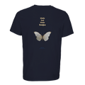 Boujee Tee in Midnight Navy, oversized unisex fit with a ribbed collar