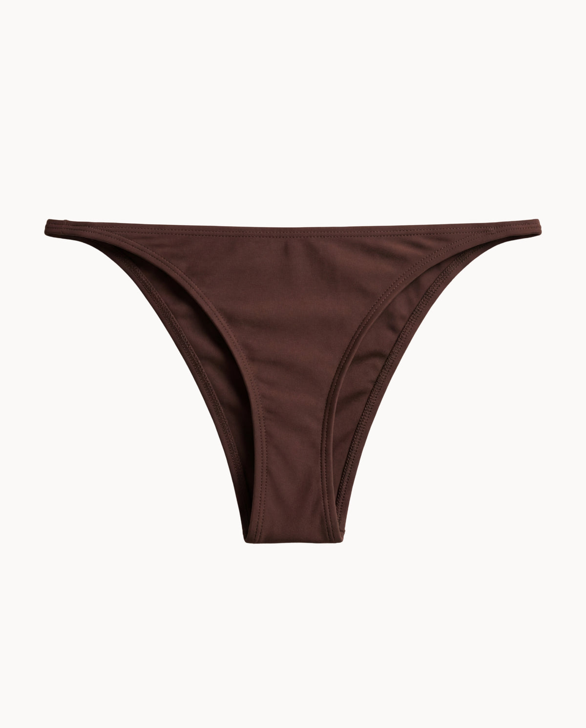 Brown bikini bottom on a white background