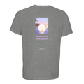 Magnetic Tee in Heather Grey, oversized unisex fit with a ribbed collar