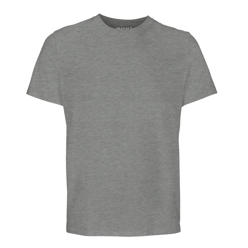 Magnetic Tee in Heather Grey with the authenticity is magnetic artwork printed on the back