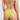 Person wearing a green bikini on a plain background