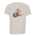 The stay focused and extra sparkley artwork on the Sparkley Shell Tee