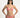 Woman wearing a pink bikini on a white background