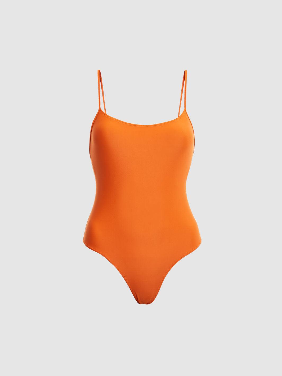 niki one piece swimsuit paprika orange - masarà